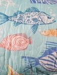 The Big One 3-PIECEFULL/QUEEN Reversible Quilt Set Fish Pattern Ocean Bedspread. Fixed Price $23.49.