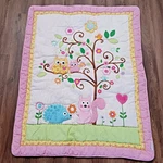 Kidsline Pink Baby Owl Crib Tree Quilt Blanket Animals Dena 34 X 42. Fixed Price $28.00.