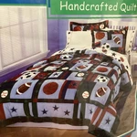 Boys Youth Kids Sports Quilt Bedspread Twin Baseball Football Basketball Soccer. Fixed Price $39.95.