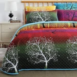 Swanson Beddings Rainbow Tree Bedspread Coverlet Quilt Set And Pillow. Fixed Price $122.51.