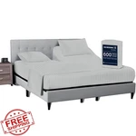 Sgi Bedding King Split Top Flex Head Sheet Set Egyptian Cotton Light Grey. Fixed Price $108.99.