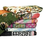Vintage Kantha Quilt Handmade Reversible Cotton Throw Blanket With Assorted.... Fixed Price $26.85.