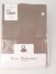 Yves Delorme Triomphe Taupe Euro Shams Pair Solid Sureau Cotton Sateen Paris New. Fixed Price $80.00.