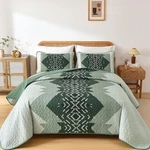 Queen King Multi-color Boho Quilt 3-PIECE Aztec Geometric Coverlet All Season. Fixed Price $37.07.