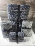 Pottery Barn Auden Pick-stitch Handcrafted Reversible Quilt King 2 SHAMS/1 Euro. Fixed Price $289.99.