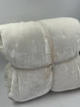 New West Elm Lush Velvet Tack Stitch King Quilt White. Fixed Price $199.00.