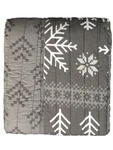 Home Classic Twin Gray Sarah Fair Isle Reversible Bed Quilt. Fixed Price $69.88.