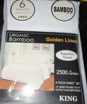 Golden Linen 2500 Organic Bamboo King Sheet Set 6PCS, White Solid Color Bedroom. Fixed Price $62.40.