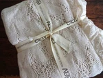 Elav Portugal Luxury Ivory Crochet Knit Ruffled King Coverlet Bedspread. Fixed Price $104.99.