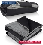 Tirrinia Waterproof Outdoor Blanket With Sherpa Lining, Windproof Triple Layers. Fixed Price $61.50.