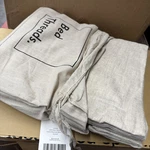 Bed Threads 100% French Flax Linen Quilted Pillowcases Set Of 2 Standard Oatmeal. Fixed Price $49.99.