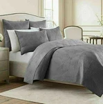 Wamsutta Twin Bliss Coverlet Frost Grey. Fixed Price $85.45.