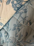 Laura Ashley Blue White Floral Reversible Twin Quilt Set. Fixed Price $45.00.