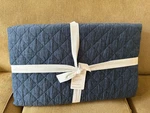 Pottery Barn Belgian Flax Linen Diamond Quilt Full / Queen Denim New. Fixed Price $209.95.