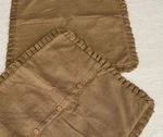 Vhc Brown Natural Cotton Pair Euro Shams 26X26 Fringed Ruffle ( Year Made 2016). Fixed Price $36.00.
