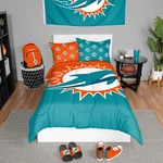 Foco Miami Dolphins Nfl Team Color Bag Comforter Bedding 3 Piece Twi.... Fixed Price $101.69.