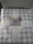 Ugg Priscilla Queen Coverlet Set Blue Gingham Check Quilt Bedding 3PC New. Fixed Price $198.00.
