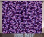 Ambesonne Geometric Curtains, Triangle Grid Pattern Mosaic Tile Lavender Plum. Fixed Price $18.99.