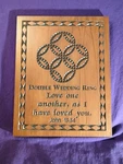 Engraved Double Wedding Ring Wood Plaque Graham Dunn Home Decor. Fixed Price $15.00.
