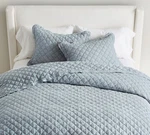 Pottery Barn Belgian Flax Linen Diamond Quilt, King/cal. (us Stock). Fixed Price $196.99.