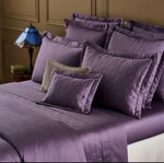Yves Delorme Triomphe Queen Quilted Coverlet Bedcover Violet Iris France. Fixed Price $469.00.