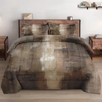 King Size Comforter Set 3 Pcs Ombre Brown Grey Bedding Soft Cozy Bedroom Decor. Fixed Price $120.86.