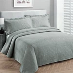 Fancy Collection Luxury Bedspread Coverlet Embossed Solid Grey New .... Fixed Price $30.78.