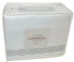 Nostalgia Home Gabrielle White With Aqua Embroidery King Duvet Shams Set Cotton. Fixed Price $71.99.