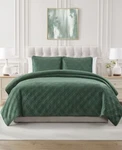 Seventh Studio Diamond Embossed 3-PC. Quilt Set Green King. Fixed Price $59.99.