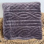 Pottery Barn Velvet Heirloom Quilted Pillow Sham (1) King Fig. Fixed Price $79.50.