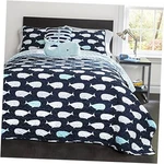 Whale Kids Reversible 4 Piece Quilt Bedding Set With Sham And Twin Navy. Fixed Price $87.68.
