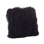 Saro Lifestyle Mongolian Lamb Fur Poly Filled Throw Pillow Black 20" X. Fixed Price $106.00.