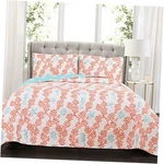 Dina Quilt Set King Blue/coral. Fixed Price $91.40.