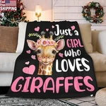 Just Girl Who Loves Giraffes Soft Lightweight Flannel Blanket All Seasons New. Fixed Price $72.49.