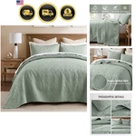 Quebec Reversible Quilt Set Damask Design, Double Sided Stitching All Season,.... Fixed Price $104.79.