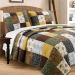 Huitt Country Real Patchwork 100%COTTON 3-PIECE Quilt Set, Bedspread, Coverlet. Fixed Price $95.99.