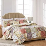 Greenland Home Blooming Prairie Cotton Patchwork Quilt Set, 4-PIECE Twin, Mul.... Fixed Price $117.04.