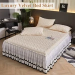 3PCS Ruffle Skirt Bedspread Set Chic Farmhouse Bedding W/ 2 Pillowcase. Fixed Price $35.99.