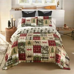 Donna Sharp Cedar Lodge Woodland Wildlife Lightweight Twin 2 Quilt Set. Fixed Price $79.00.