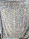 Vtg 60S Mod Baby Blue Terry Cloth Bed Spread Coverlet Floral Medallion Retro 70S. Fixed Price $50.96.