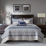 Madison Park Melody Reversible Jacquard Quilt Set With Throw Pillows. Fixed Price $85.00.