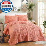 Jungalow Hamsa 3-PIECE Set Lightweight Coverlet & Quilted Bedding. Fixed Price $110.64.