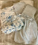 Rare Ralph Lauren Shelter Island Blue Floral/stripe 4PC F/q Duvet Set Euc. Fixed Price $350.00.