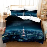 3D City Night Lights Landscape Quilt Cover Bedding Sets Pillowcases. Fixed Price $78.64.