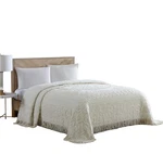 Beatrice Home Fashions Medallion Chenille Bedspread, Queen, Ivory. Fixed Price $92.81.