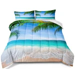 Bducok Ocean Comforter Set King Size Beach Bedding Tropical Palm Tree Haw.... Fixed Price $68.05.