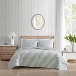 Stone Cottage Full/queen Willow Way Ticking Striped Quilt Set Green. Fixed Price $25.99.