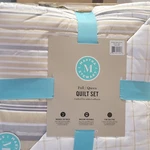 Martha Stewart Full/queen Striped Quilt Set Machine Washable Polyester. Fixed Price $55.00.