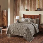 Vhc Custom Black/tan Jacquard Medallion King Coverlet Farmhouse Primitive. Fixed Price $109.95.
