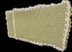 2 Pillow Shams Green Quilted With Lace Trim. Design Bedroom Bedding. Fixed Price $14.93.